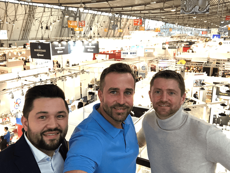 Die Gründer und Inhaber auf Leitmesse für Hotellerie undGastronomie